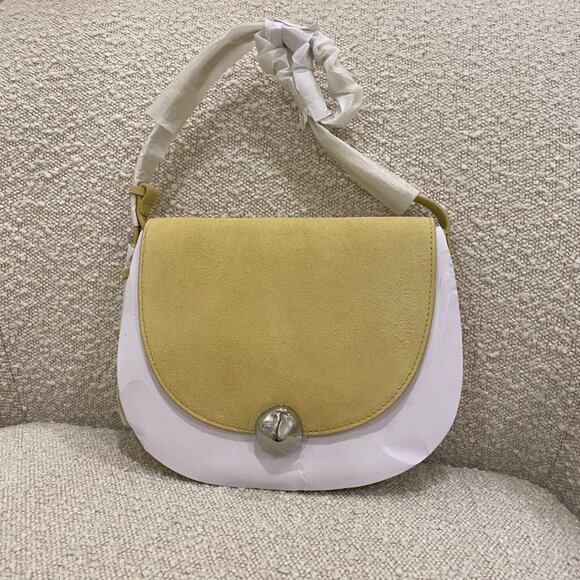 New with Tag Madewell The Dakota Saddle Bag in 'Iced Lemon' - Picture 3 of 6